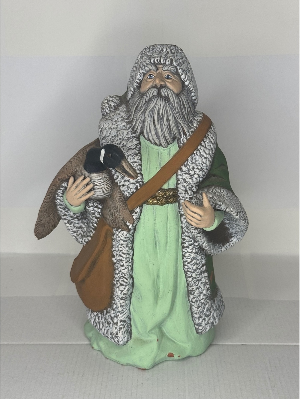 Santa goose figurine